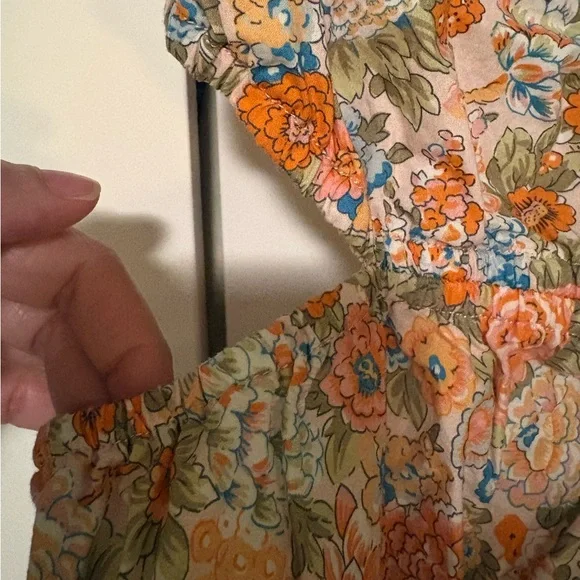 Lucca Carnation Cutout Mini dress orange floral, NWOT Xsmall - Picture 6 of 10